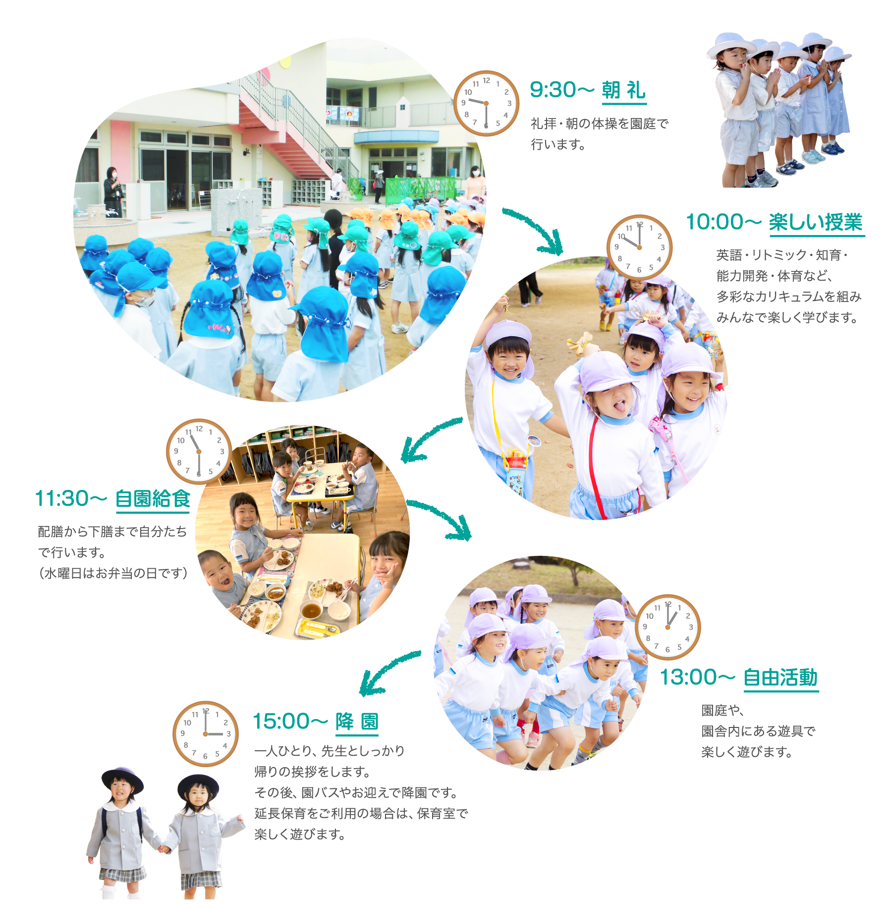 幼稚園の1日の流れ