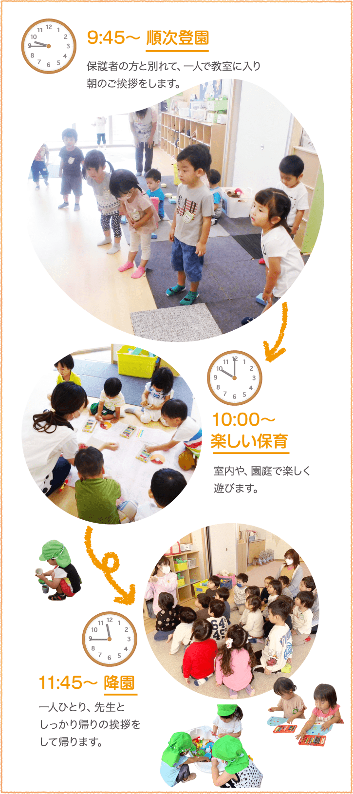 プレスクールの1日の流れ